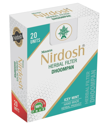 Ингалятор аюрведический с фильтром Ледяная Мята (Nirdosh Herbal Filter Icey Mint) 20 шт